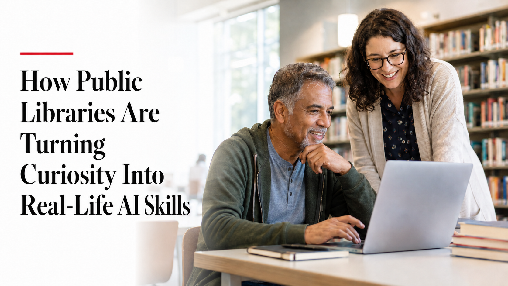 People attending a practical AI workshop at a public library